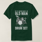 T-shirt Cool Drummer Art Hommes Papa Drum Set Lecteur Kit (Design devant)