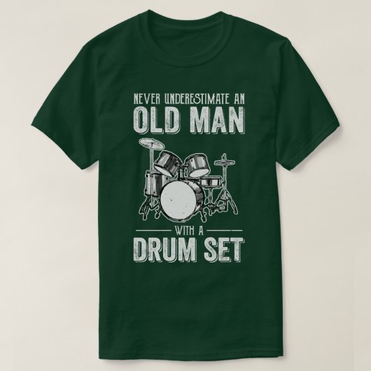 T-shirt Cool Drummer Art Hommes Papa Drum Set Lecteur Kit (Design devant)