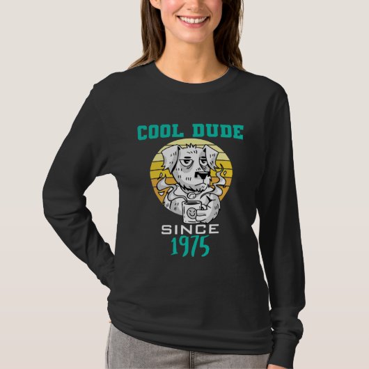 T-shirt Cool dude since 1975 (Devant)