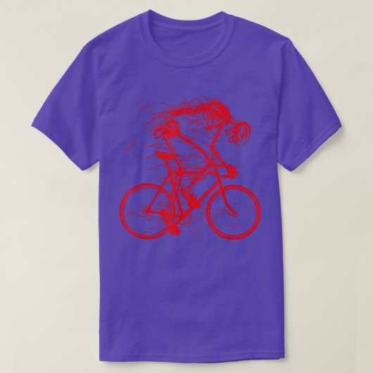T-shirt Cool éffrayant Flaming Ghost Biker hommes femmes H (Design devant)