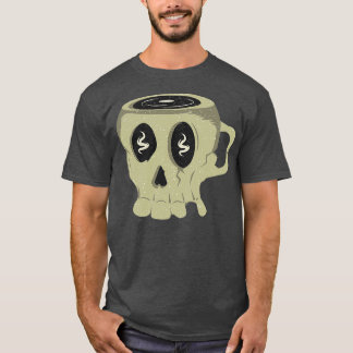 T-shirt Cool Éffrayant Skull Mug Style Vintage 2