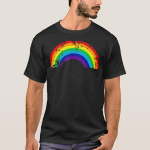 T-shirt Cool élégant Arc en ciel Vintage Retro 80s Style C