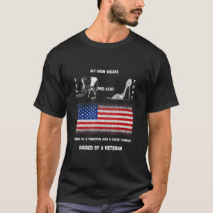 T-shirt Cool Élevée Par Une Vétéran Puissante Et Jolie