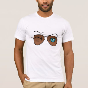 T-shirt Cool emblématique lavaboS Lunettes d'aviateur Brow