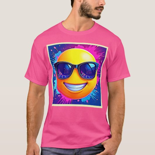 T-shirt Cool 😎 Emoji Fun (Devant)