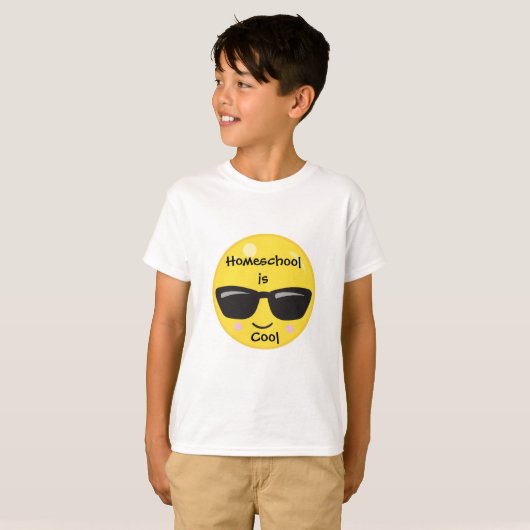 T-shirt Cool Emoji Homeschool (Devant entier)