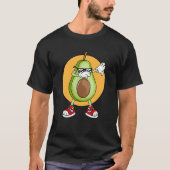 T-shirt Cool en Dabbing Avocado avec lunettes de soleil Fr (Devant)