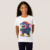 T-shirt cool en Streetwear Shark Cartoon (Devant entier)