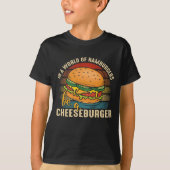 T-shirt cool enfants inspirant hamburger mot art (Devant)