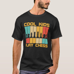T-shirt Cool Enfants Jouer Échecs Échecs Pièces Joueur d'é