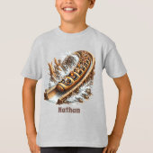 T-shirt Cool enfants log ride ajouter nom (Devant)