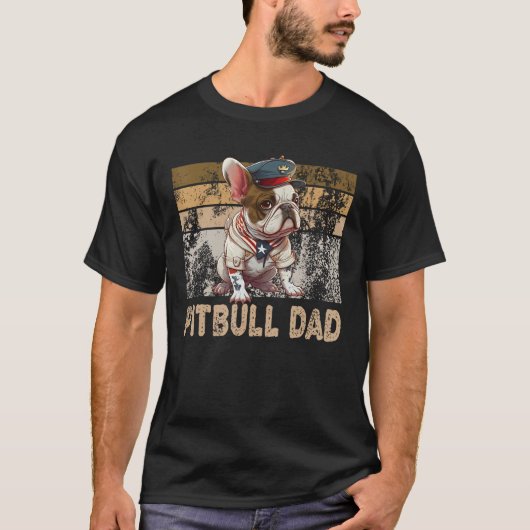 T-shirt Cool English Pitbull Dad Pitbull Owner Dog Father' (Devant)