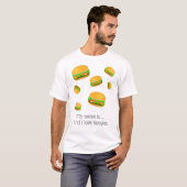 T-shirt Cool et amusant yummy burger motif Mon nom est ... (Devant entier)