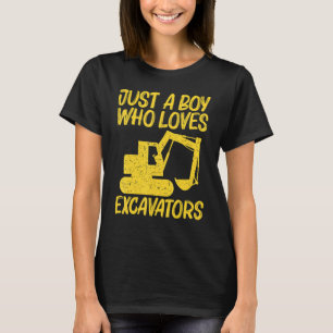 T-shirt Cool Excavateur Pour Garçons Enfants Équipement Lo