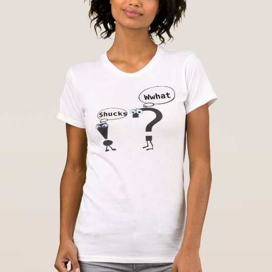 T-shirt Cool Exclamation Question Symboles Fun Conversatio (Devant)