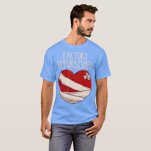 T-shirt Cool Factory rénové Coeur Funny Open Heart (Devant entier)