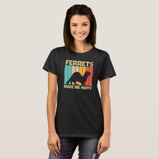 T-shirt Cool Ferret For Men Women Ferret Pet Animal (Devant entier)
