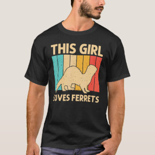 T-shirt Cool Ferret Pour Filles Enfants Animal Ferret Prop