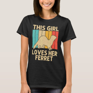 T-shirt Cool Ferret Pour Filles Enfants Animal Ferret Prop