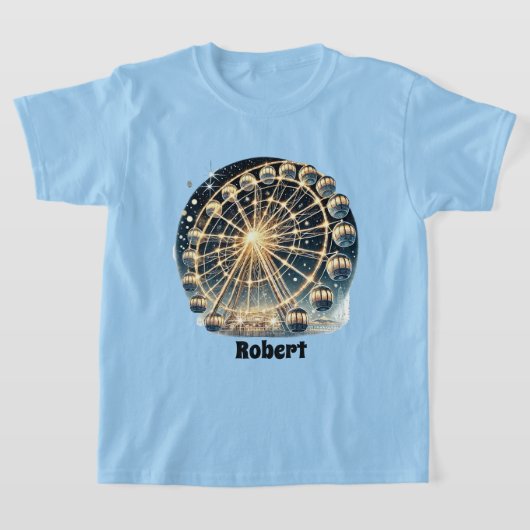 T-shirt Cool Ferris wheel ajouter nom (Poser)