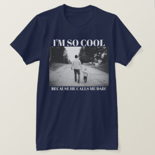 T-shirt Cool Fier Papa, chemise photo personnalisée