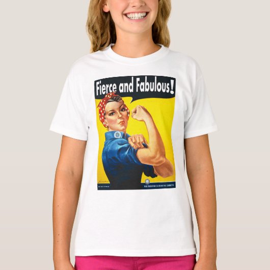 T-shirt Cool Fierce et Fabulous Rosie Le Riveter (Devant)