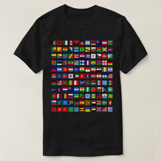 T-shirt Cool Flags of the World Countries International Fl (Design devant)