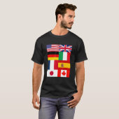T-shirt Cool Flags of The World Illustration Graphic Desi (Devant entier)