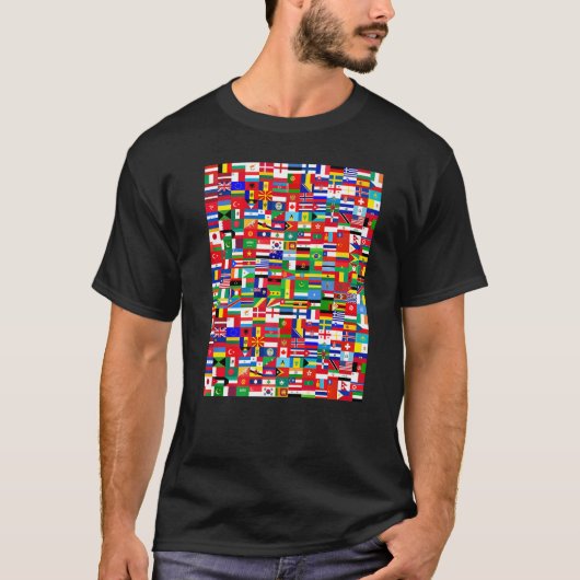 T-shirt Cool Flags of The World Illustration Graphic Desi (Devant)