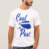 T-shirt Cool For Pool Fun Summer Visor Design (Devant)