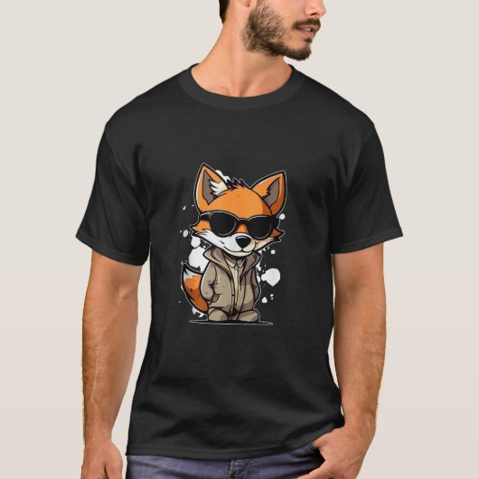 T-shirt Cool Foxes Lunettes de soleil Relaxant Forêt Anima (Devant)