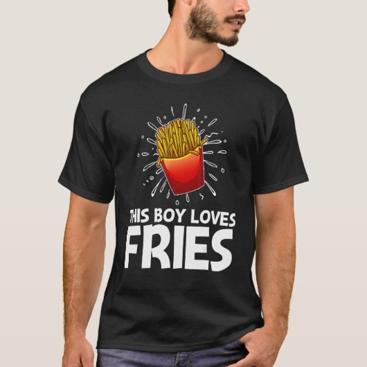 T-shirt Cool Fries For Boys Kids French Fry Fast Food (Devant)