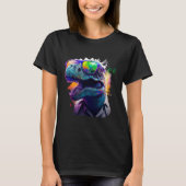 T-shirt Cool fun dinosaur Rex with sunglasses (Devant)