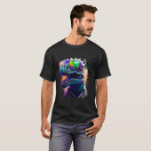 T-shirt Cool fun dinosaur Rex with sunglasses (Devant entier)