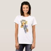 T-shirt Cool Fun Giraffe Abstrait Line Art (Devant entier)