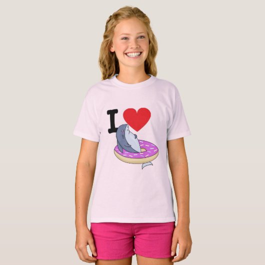 T-shirt Cool Funny graphisme design amour requin pun beign (Devant entier)
