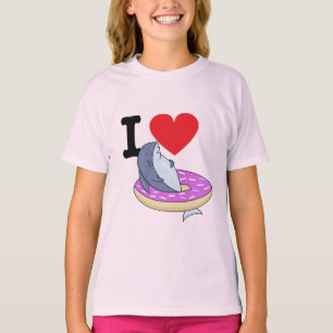 T-shirt Cool Funny graphisme design amour requin pun beign