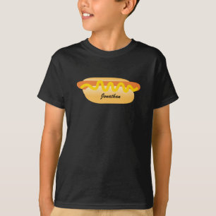 T-shirt Cool Funny Hot Dog Retour à l'école Nom personnali