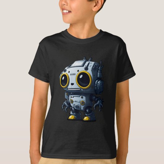 T-shirt Cool futuriste conception robot haute qualité (Devant)