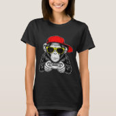 T-shirt Cool Gamer Monkey With Controller Funny Gaming Vid (Devant)