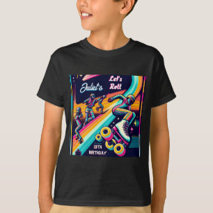 T-shirt cool garçons filles Roller Patinage 13e anniversai