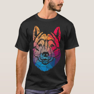T-shirt Cool géométrique Sibérie Husky Shape Cadeau