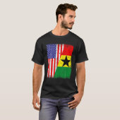 T-shirt Cool Ghana Flag USA American Flag Patriotic (Devant entier)