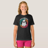 T-shirt Cool Ghost Halloween Conception rétro (Devant entier)
