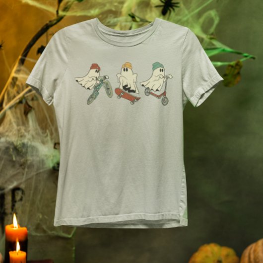 T-shirt Cool Ghosts Skateboarding Bike Riding