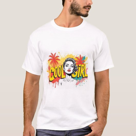 T-shirt Cool Girl  (Devant)