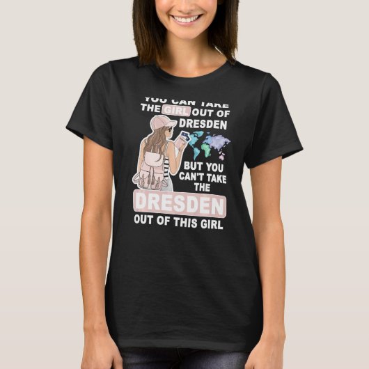 T-shirt Cool Girl from Dresden City Proud Dresden Girl (Devant)