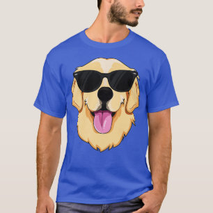 T-shirt Cool Golden Retriever Chien portant des lunettes d