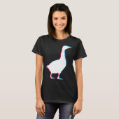 T-shirt Cool Goose Duck Silhouette Stylish Geese Bird Anim (Devant entier)