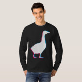 T-shirt Cool Goose Duck Silhouette Stylish Geese Bird Anim (Devant entier)